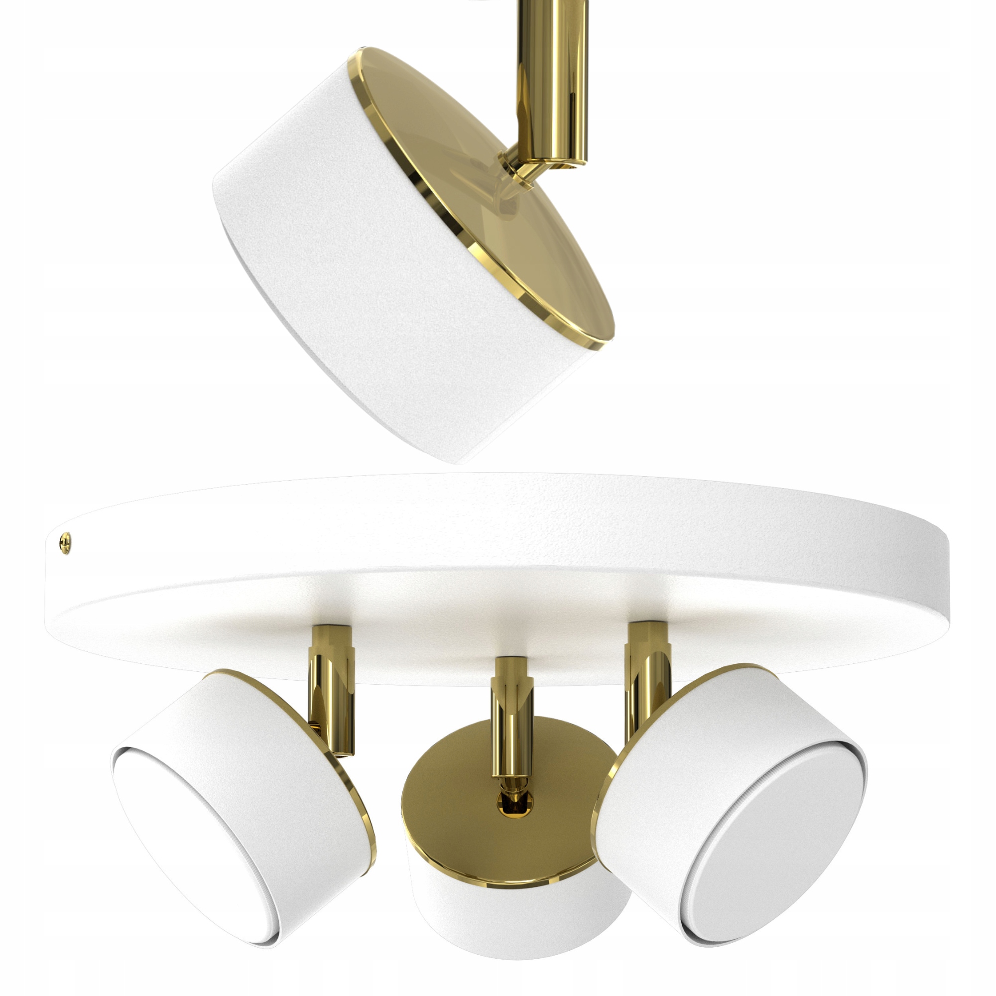 Lampa Sufitowa Plafon Sufitowy Reflektor Biały Złoty GX53 Polska Lampa Led