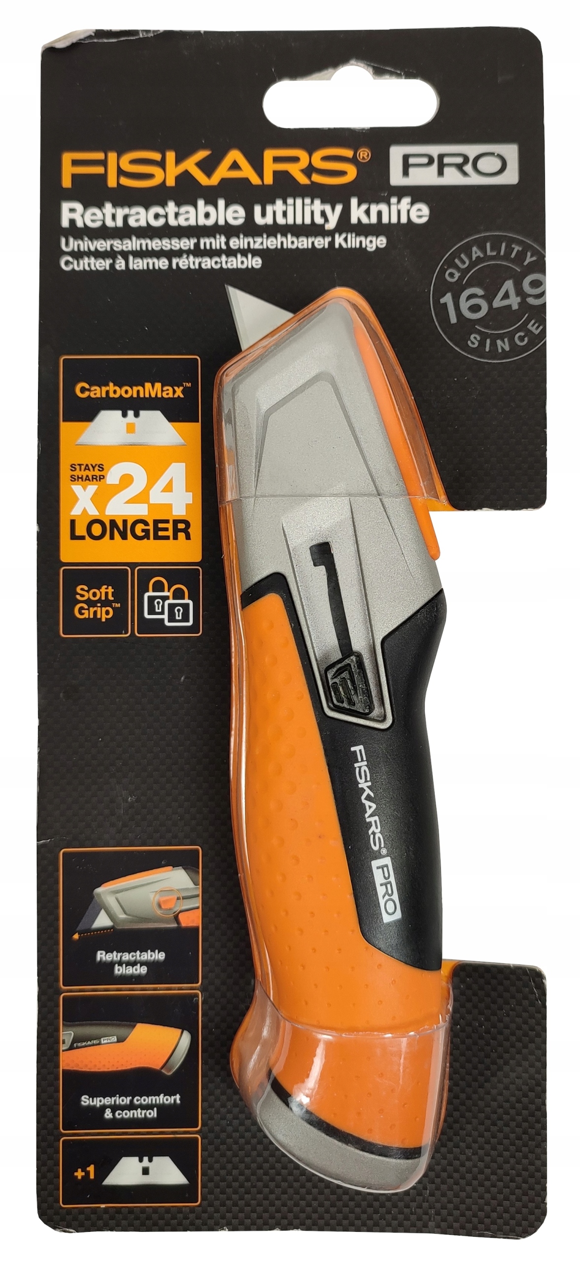 

Fiskars nóż wysuwany uniwersalny CarbonMax