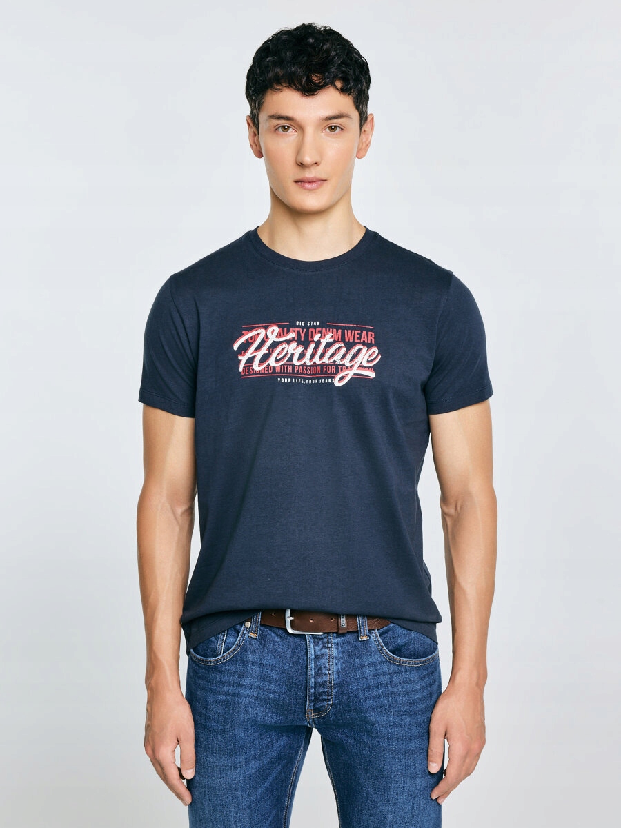 Big Star Tričko s s potiskem, tmavě modré, Keren 403 S