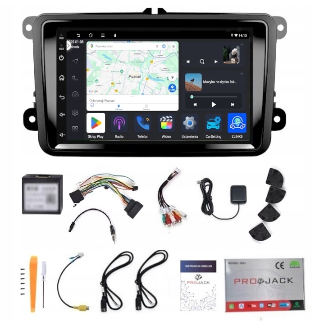 Rádio Android Auto Carplay Vw Scirocco 2008 2013 Wifi Usb 6GB 128GB