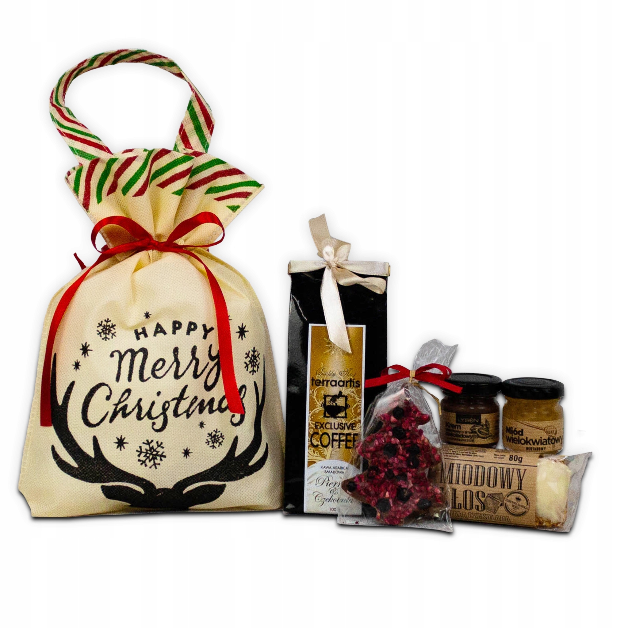 Dárkový balíček, Sáček na sladkosti – káva, med, sladkosti