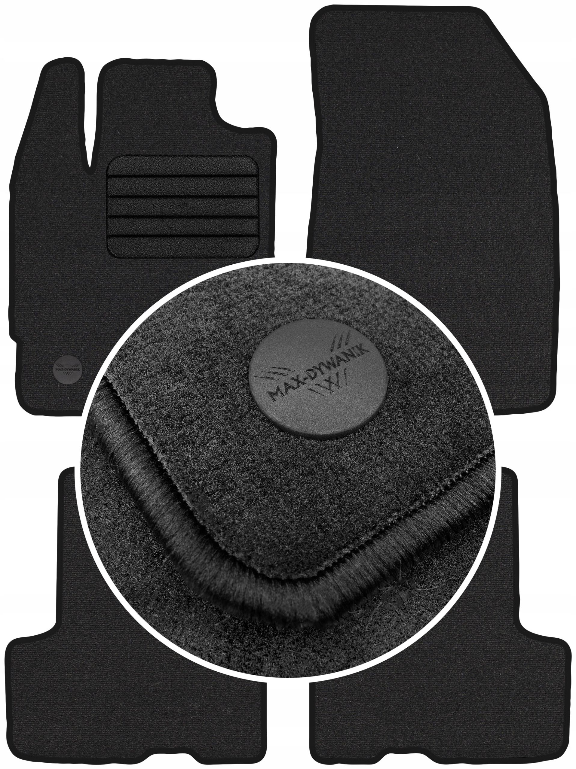 

Dacia Duster II 2018- Dywaniki welurowe Grafit