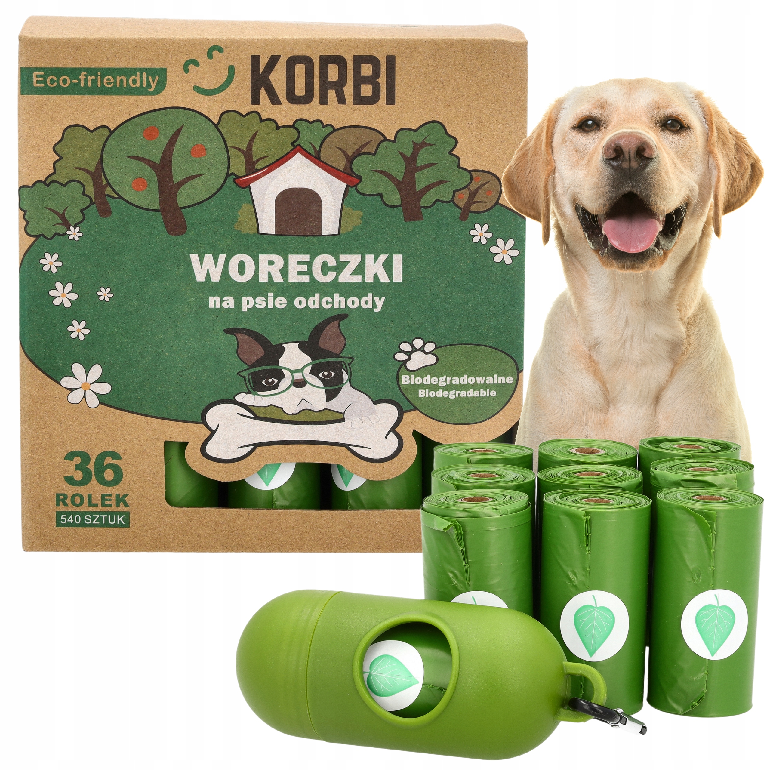 Levně Biologicky Rozložitelné Sáčky Na Psí Exkrementy Sáčky Na Hovínka Psa Pouzdro 540 Ks