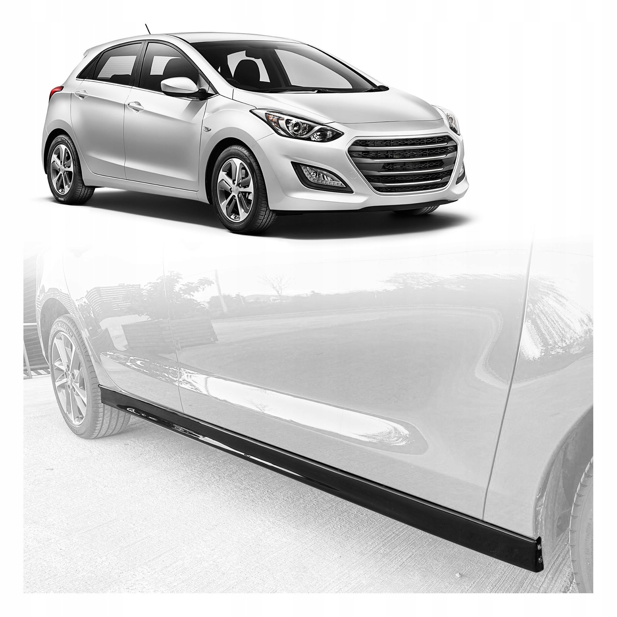 Boční kryty prahů lišty pro Hyundai I30 III 2016- Liftback