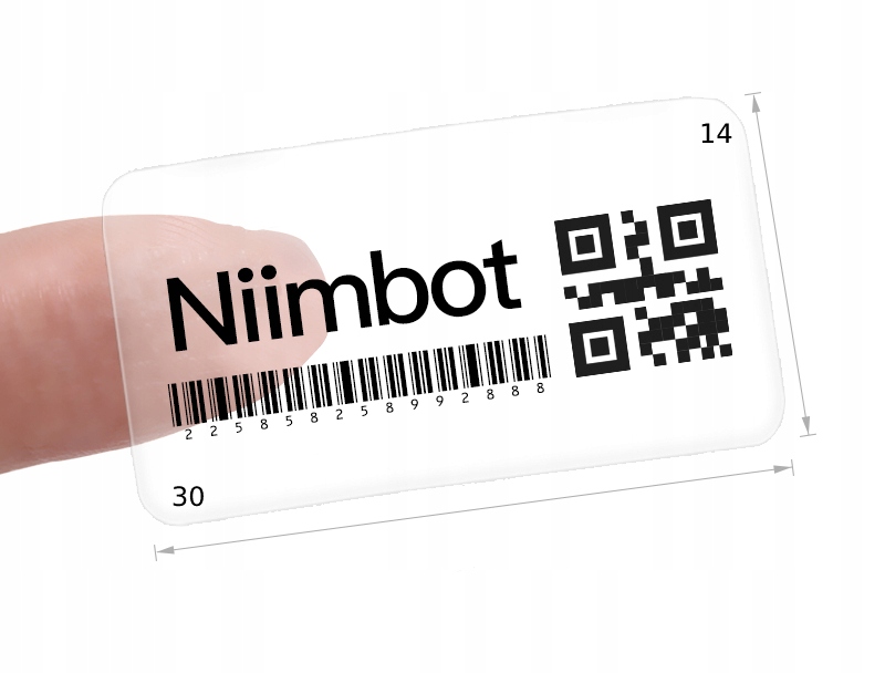 

Niimbot Naklejki do B18 14*30mm 205x Transparentne