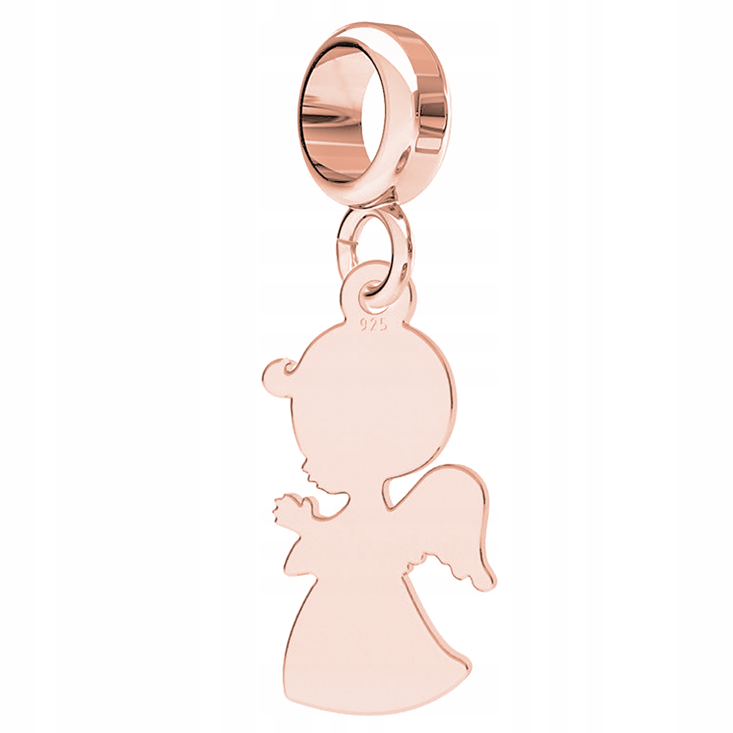 Charms Pozlacený anděl Chlapec Plech Křídla Anděla strážného Stříbro 925