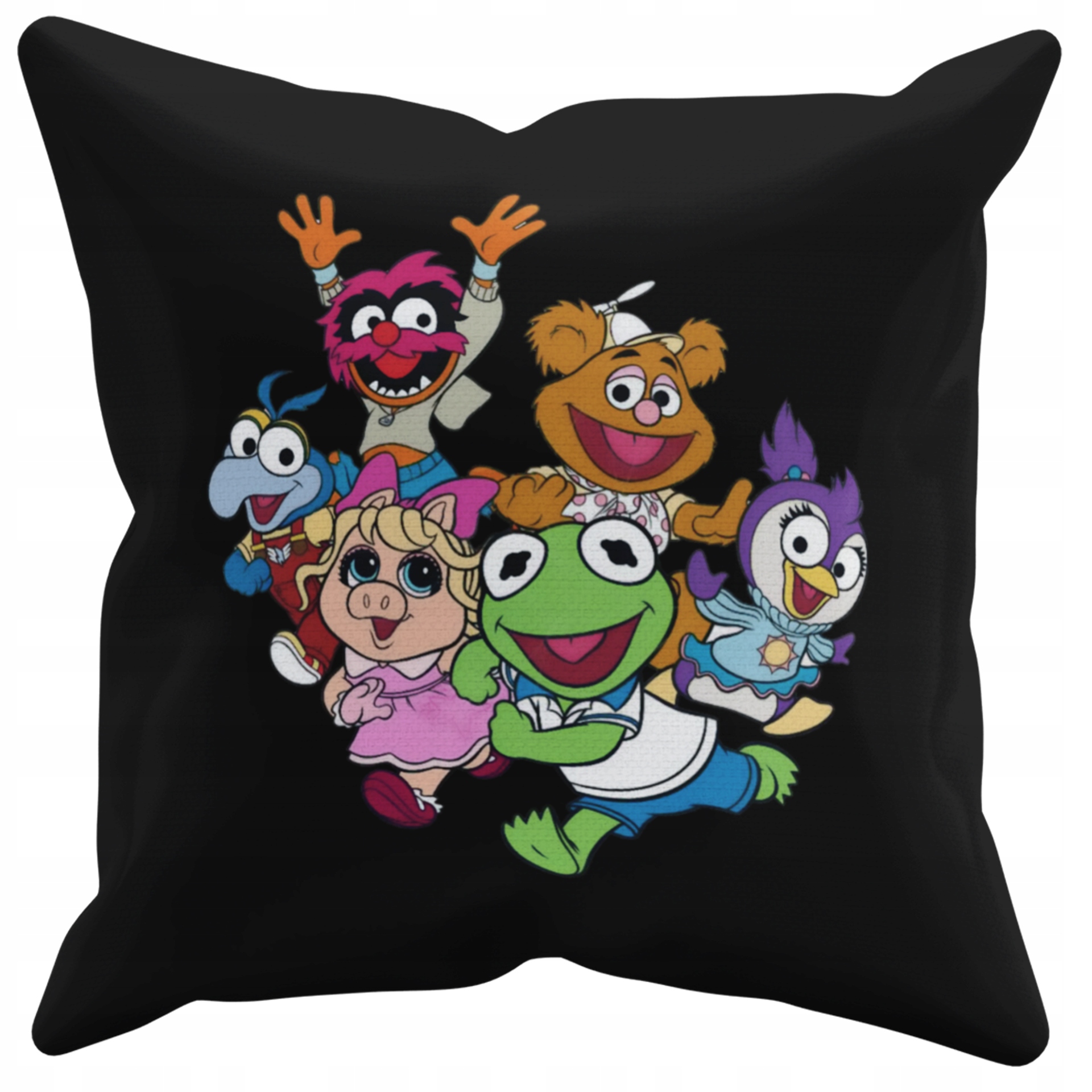 POSZEWKA NA PODUSZKĘ JAŚKA DO PRZEDSZKOLA MAPECIĄTKA + IMIĘ GRATIS Kolor dominujący czerń