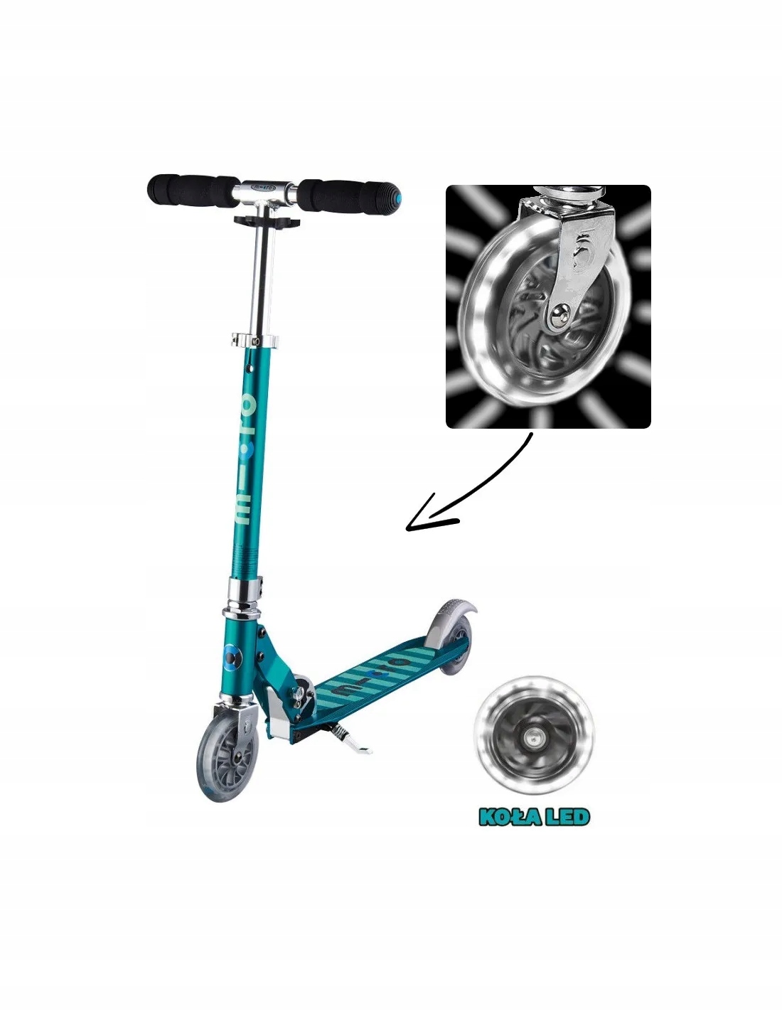 Hulajnoga Micro Sprite Led Petrol Stripe