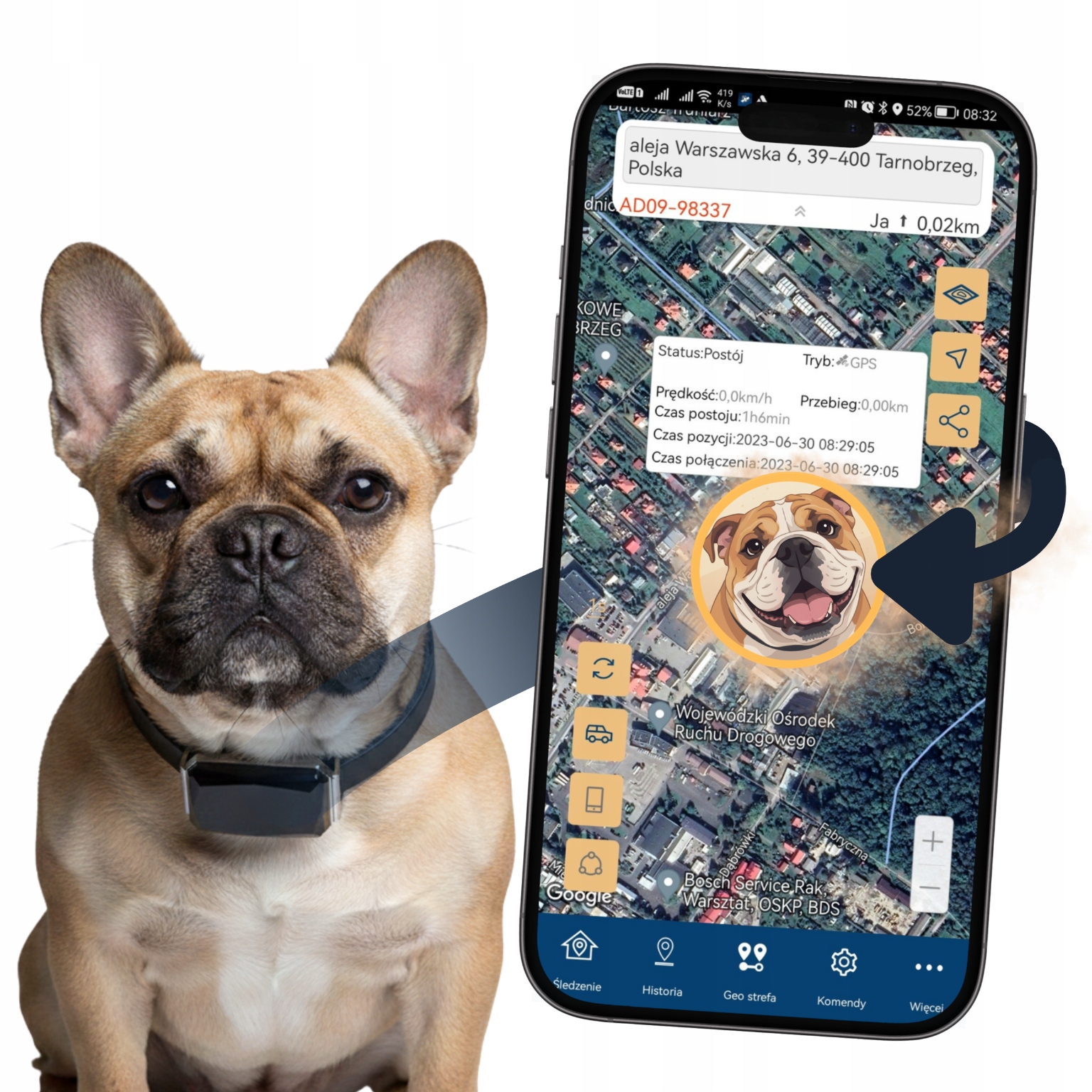 Levně Gps Lokátor Pro Psa A Kočku Obojek Server Polská Aplikace