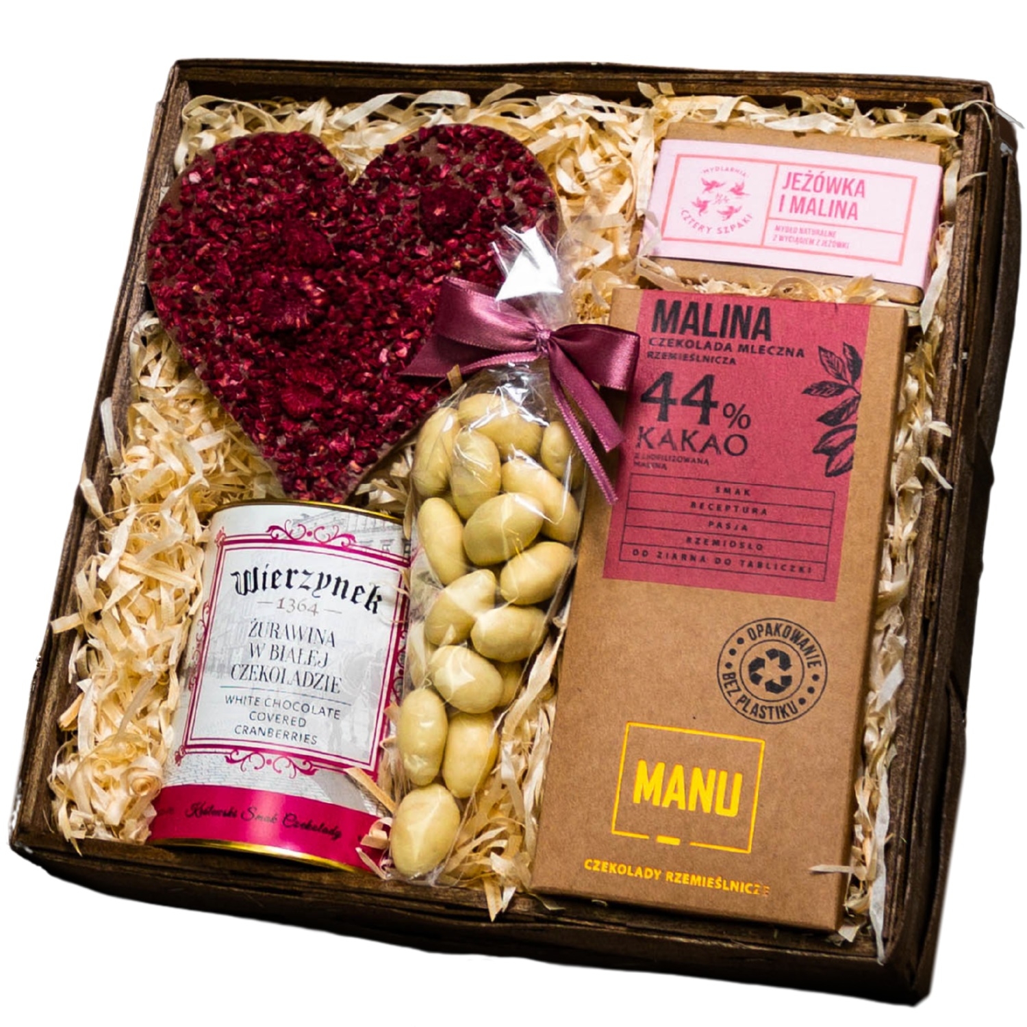 Levně Dárkový Košík s kosmetikou Pro Ni Den Žen mýdlo sladkosti Srdce