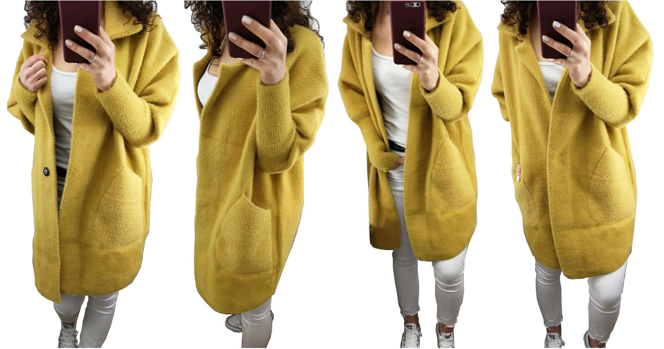 

Płaszcz Alpaka Długi Płaszczyk Wełna Kurtka XL