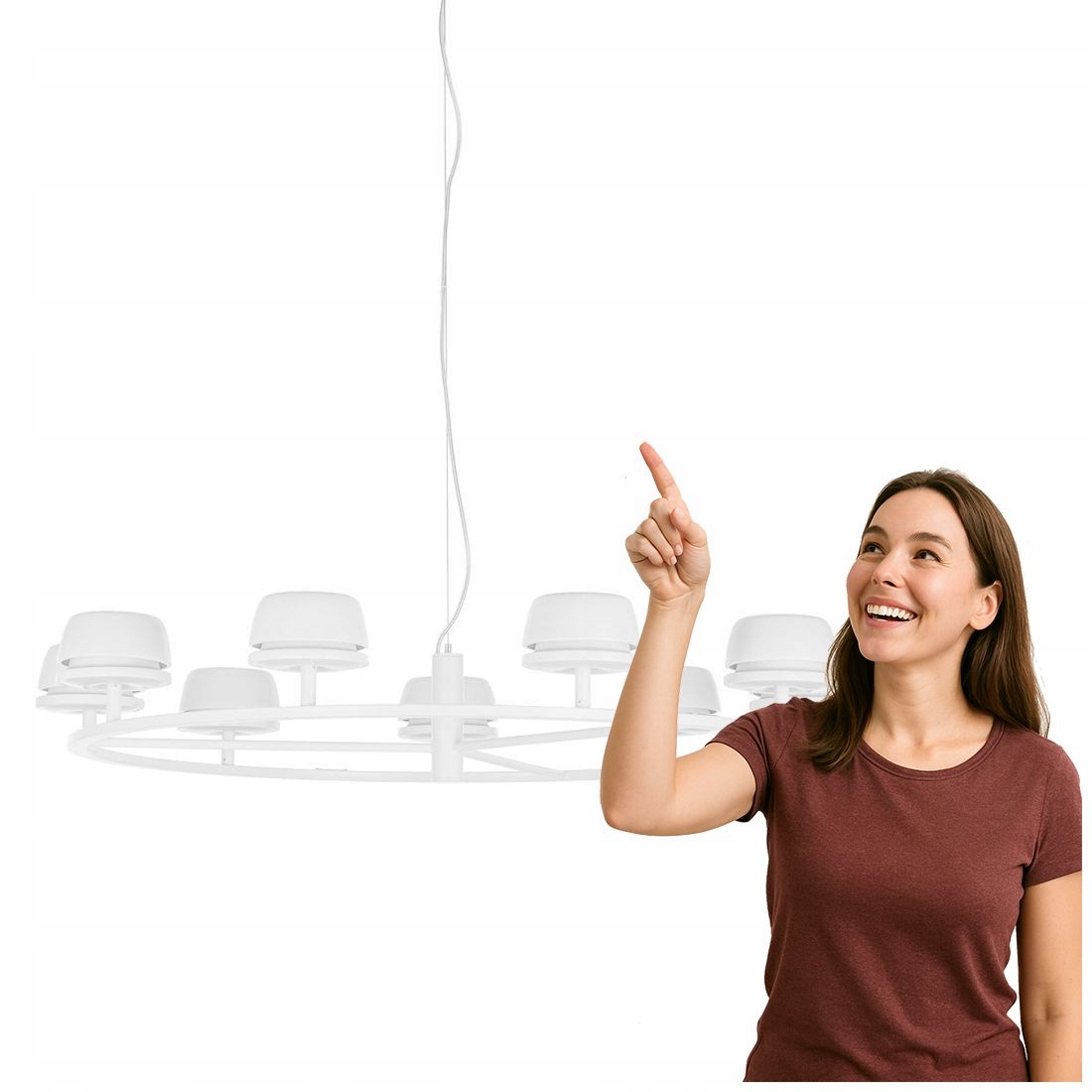 Závěsná lampa Miranda AD16004-9A Wh Italux