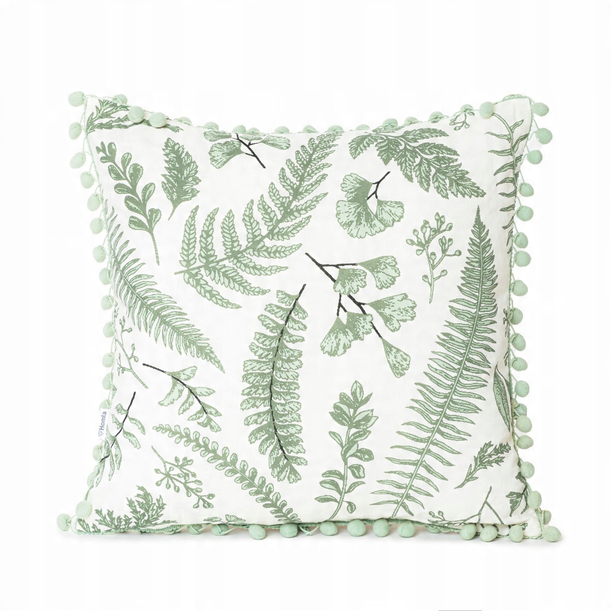 

Poszewka Ervas ecru z motywem roślinnym 45x45 cm