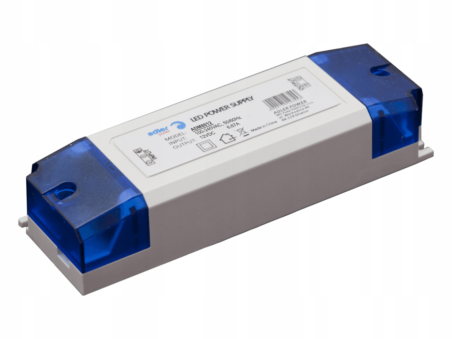 

Zasilacz Meblowy 12V 6,67A 80W Do Taśma Led