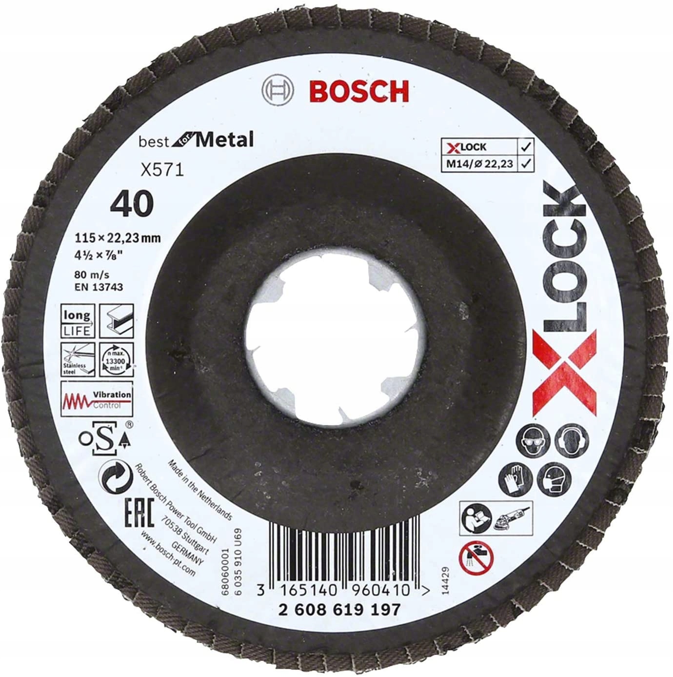 

Bosch tarcza listkowa lamelka P40 115mm X571 Xlock