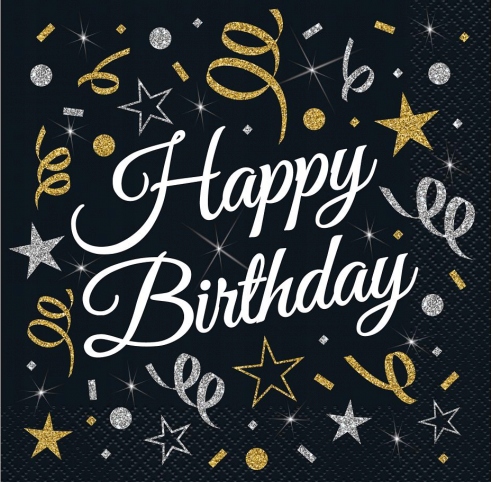 

Serwetki papierowe Happy Birthday 33x33 cm 20szt