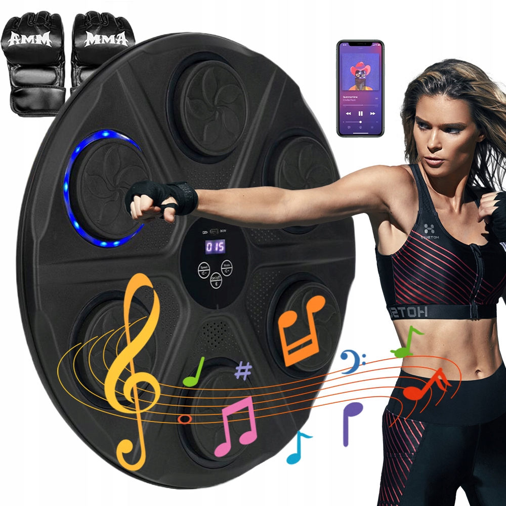 Nástěnný Led Boxovací Stroj Bluetooth, 12 Režimů A Rychlostí