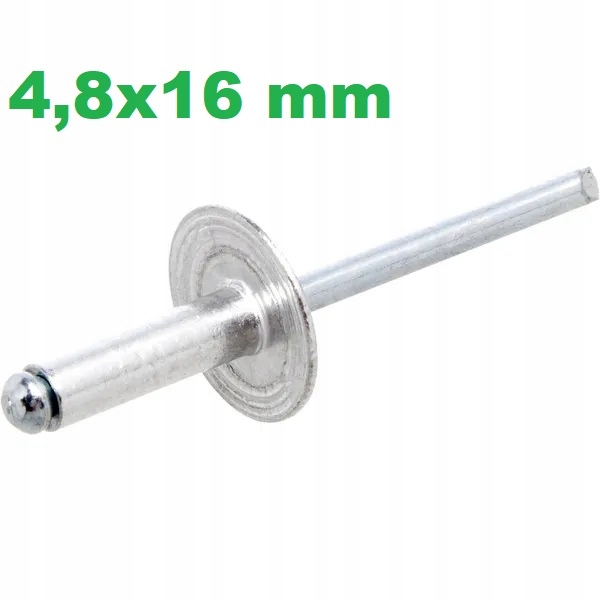 

Nit zrywalny alu z dużym łbem 4.8x16mm 50 sztuk