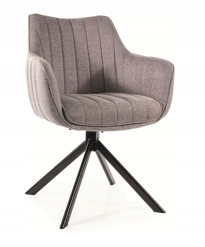 Otočná stolička Azalia Brego čierna/sivá do obývačky Sig