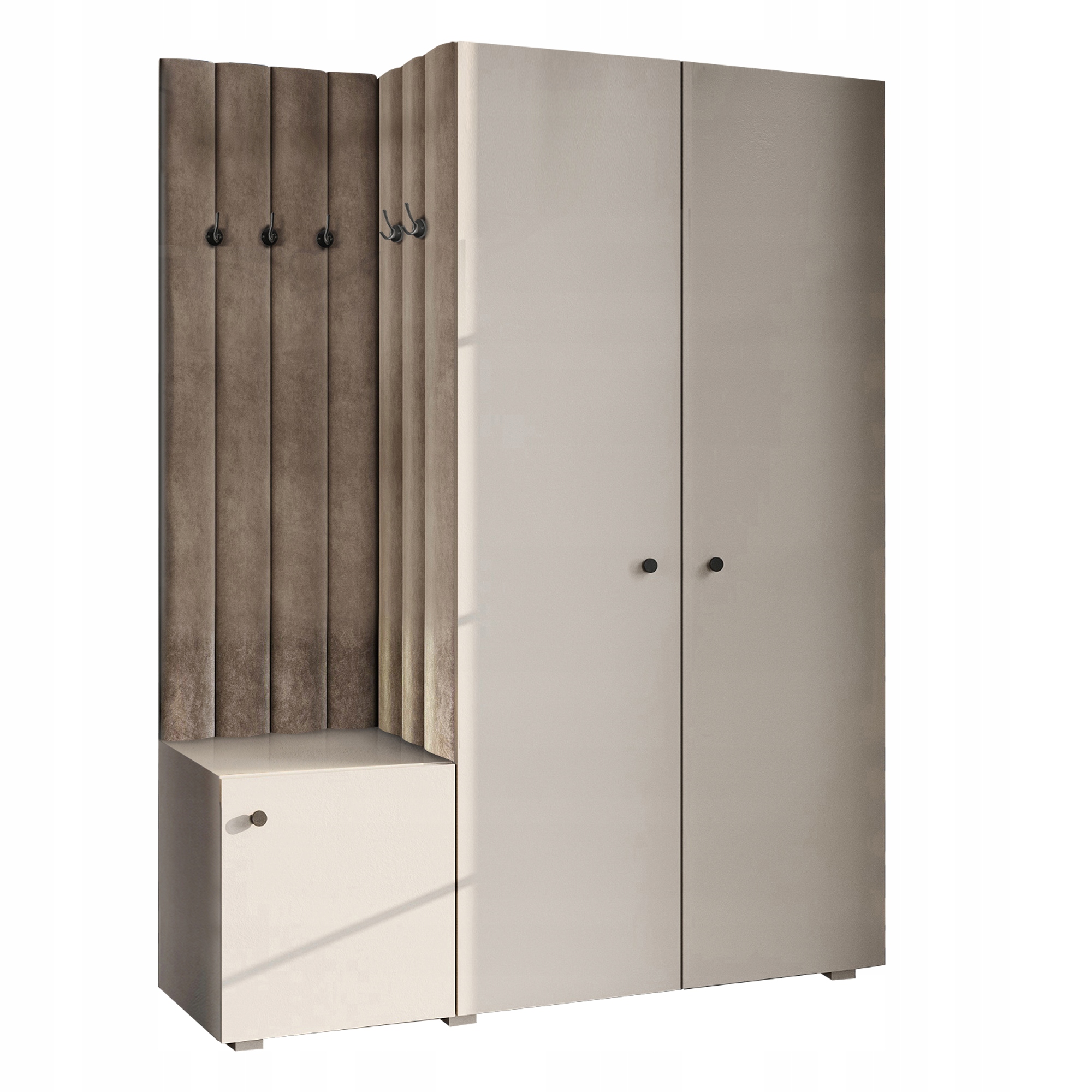 Šatní Skříň Do Předsíně S Sedákem Kašmír, Knoflík Černý 5