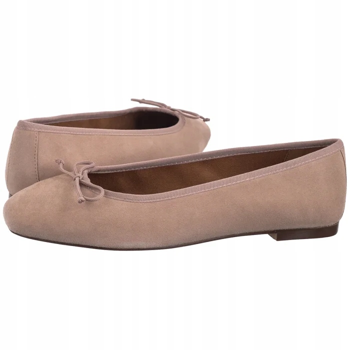 Dámské velurové baleríny Geox D Marsilea A Nude D45W6A Béžové