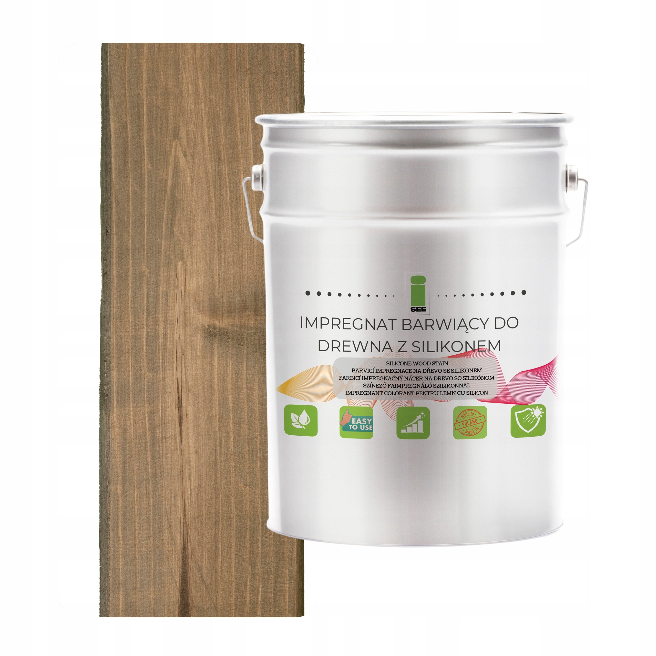 Impregnat Na Dřevo S Voskem Silikonem Hnědý Hydrofobní 2v1 10L RAL7013