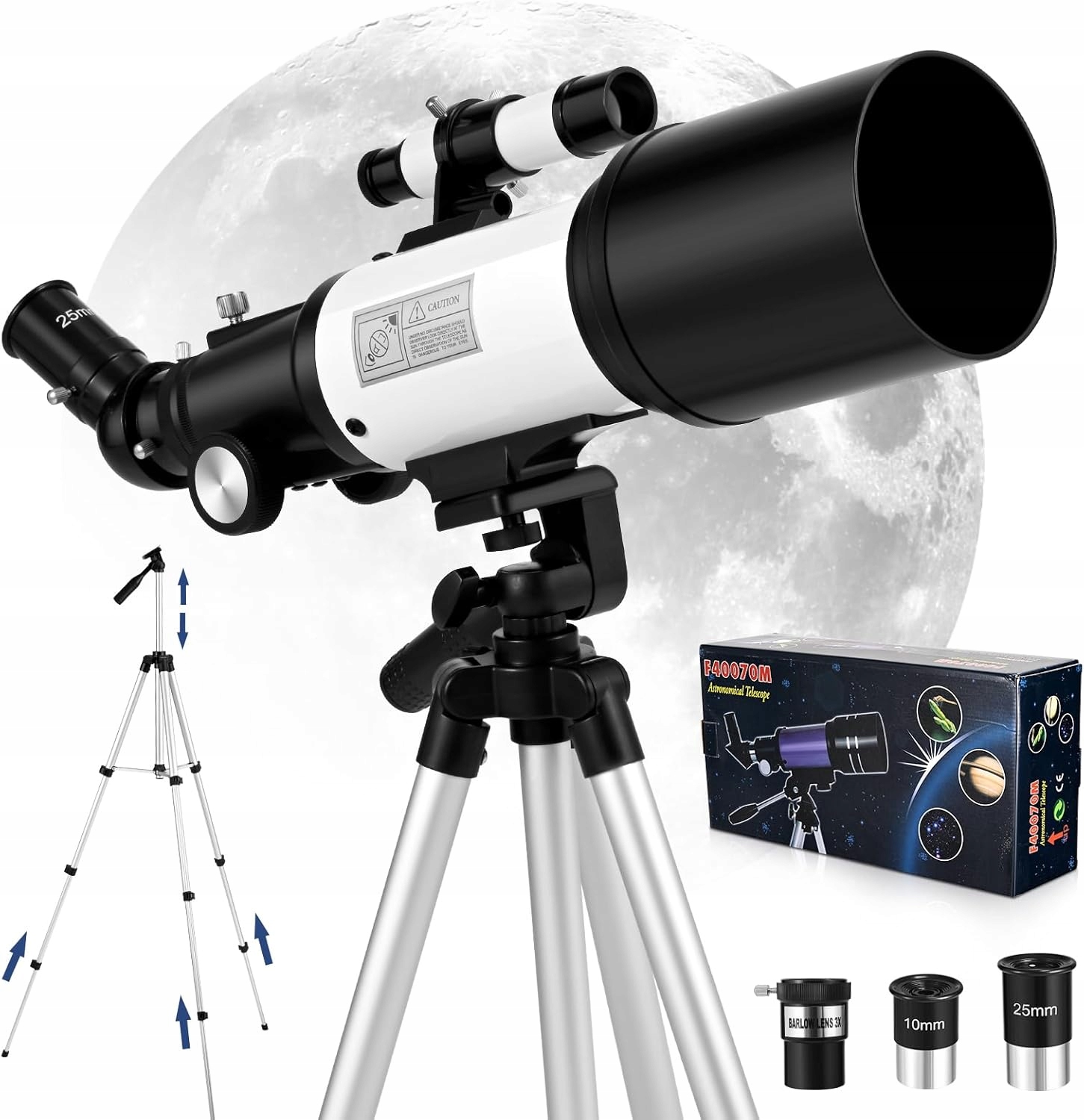 Astronomický Dalekohled 300/70 MM Pozorovací Dalekohled Stativ