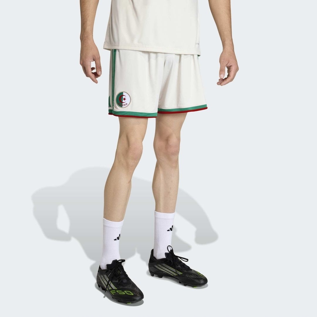 Krótkie Spodenki Męskie Piłkarskie Sportowe Adidas Algieria Białe Szorty L