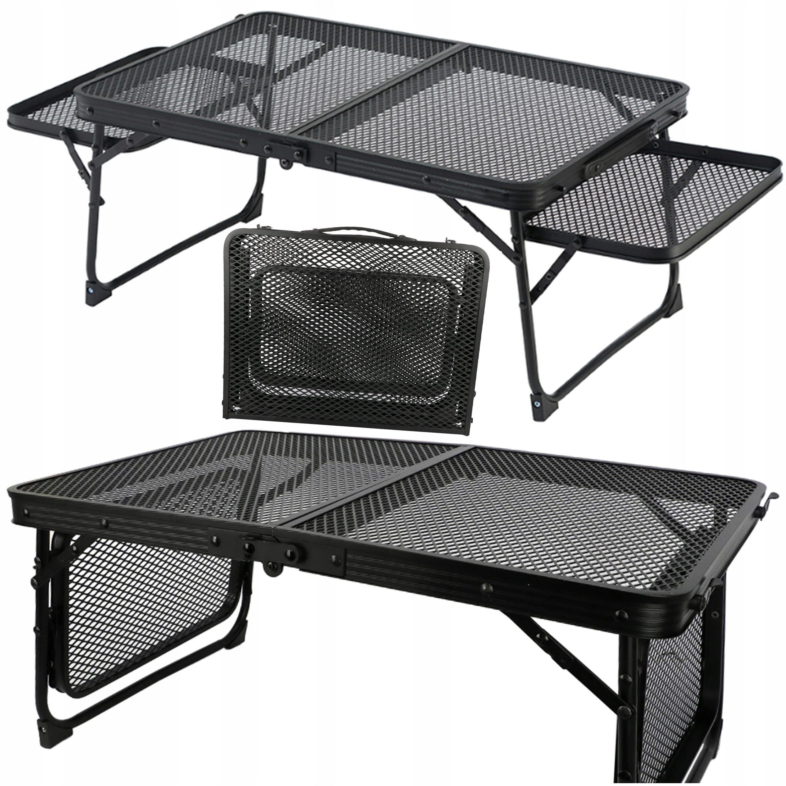 Stolik Turystyczny Składany Alu Półeczki