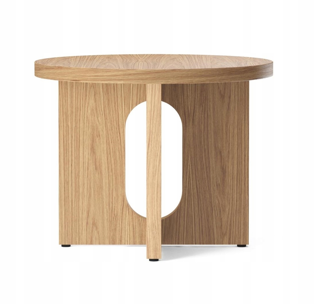 Audo Androgyne Okrúhly Konferenčný Stolík 50 cm Svetlý dub