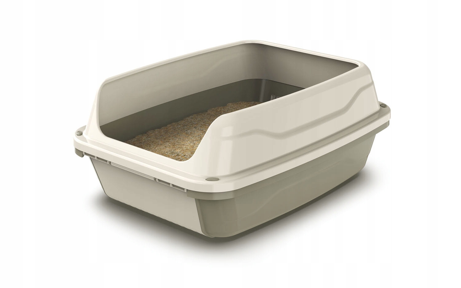 Georplast Kuweta Dla Kota Duża Z Sitem I Wysoką Ramką Beżowa 56x40x25cm