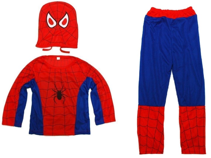 Strój kostium człowiek pająk SPIDERMAN 4-6 lata roz 110, 116, 122