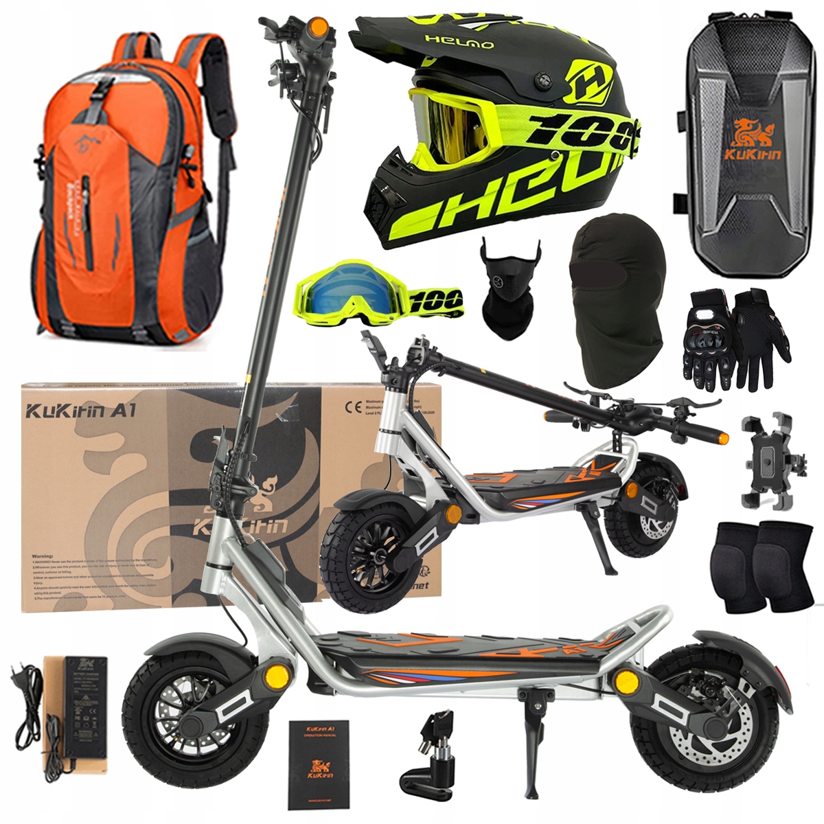 Kukirin A1 2025 Nowy składane pojazdy elektryczne 1000W 45KM/H 48V 13Ah 10"