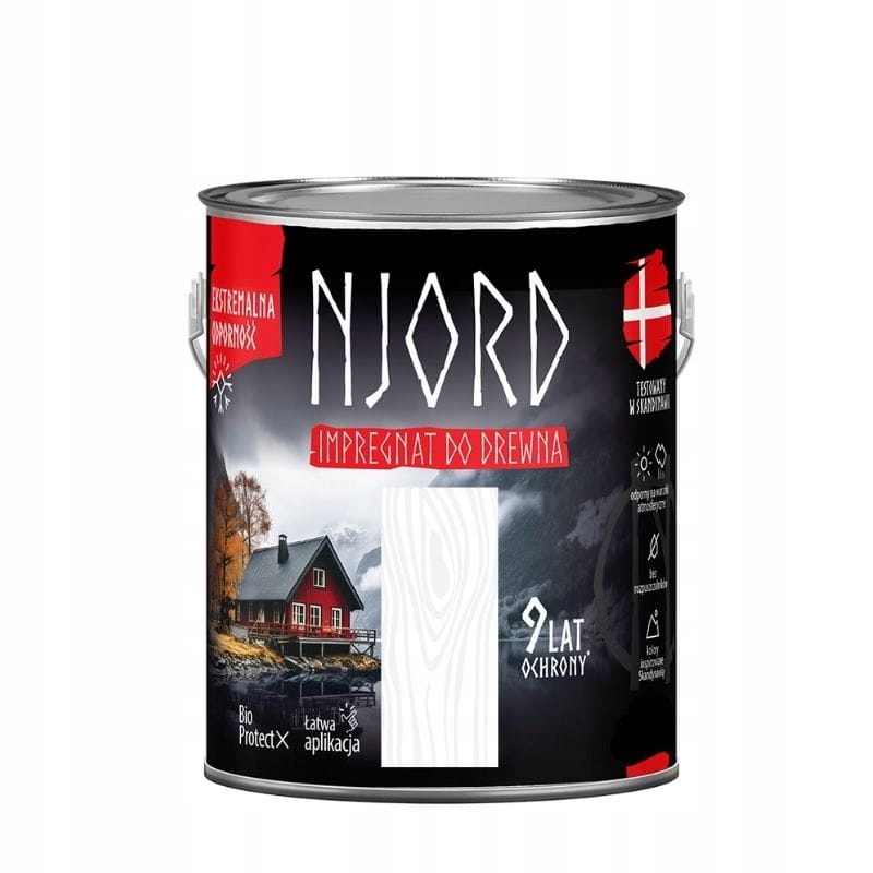 Njord Impregnat do Elewacji, Altany Śniegi Północy 5L , Biały , Primacoll
