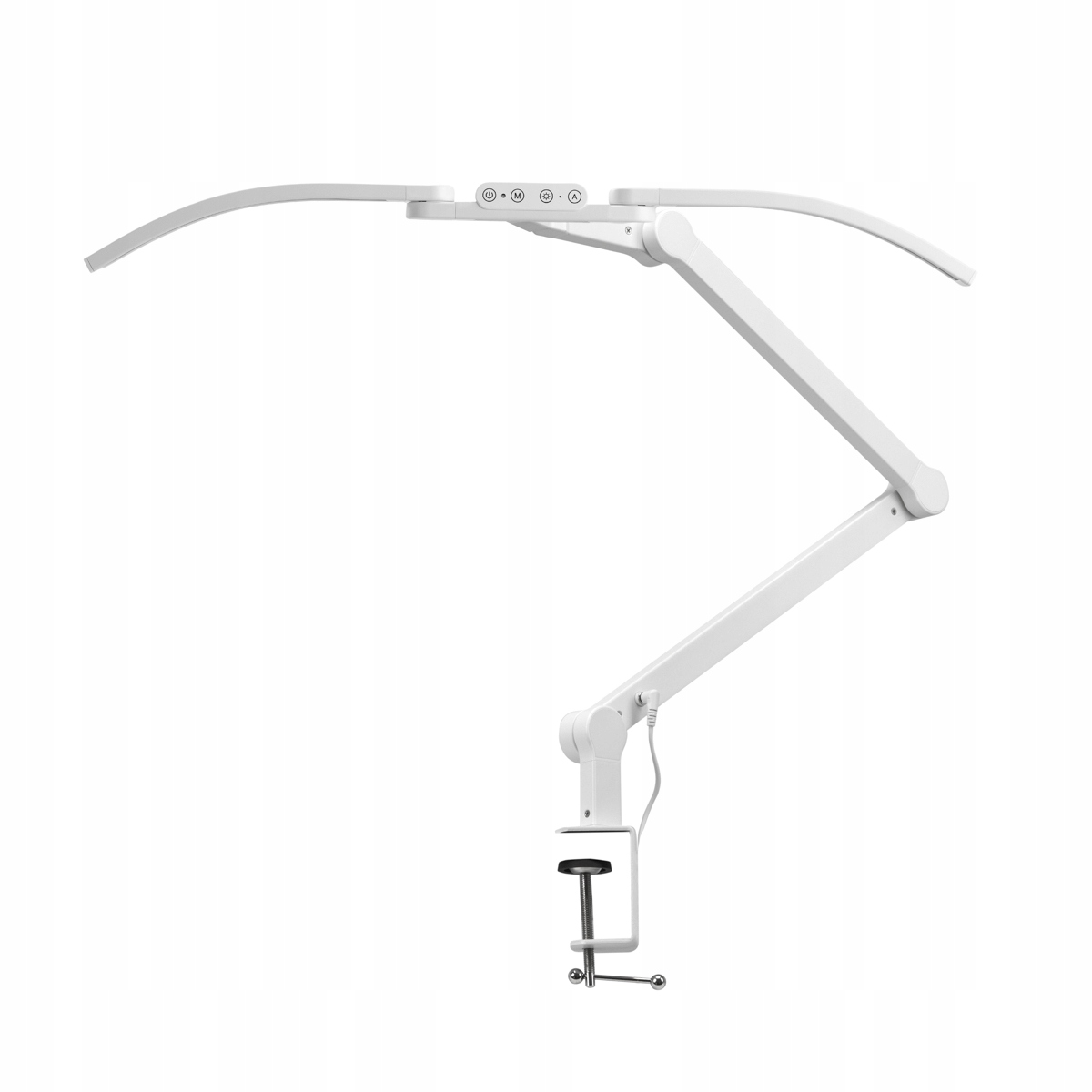 Ošetřovací lampa na manikúru Glow L05 oblouk na pracovní desku, bílá