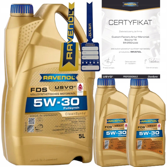 RAVENOL FDS 5W30 7L A5/B5 FORD WSS-M2C913-D RN0700 + ZAWIESZKA