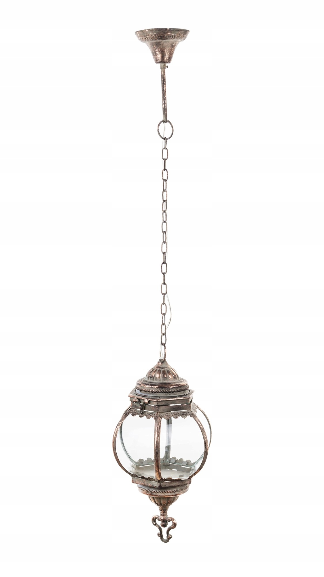 Závesná stropná lampa kovová dekorácia retro