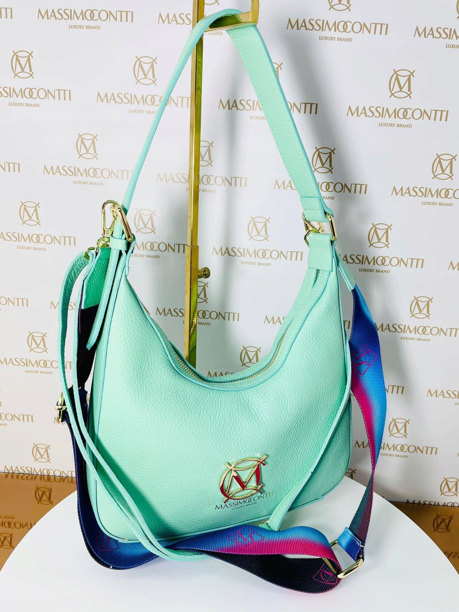 Taška Massimocontti Luxury Brand Barva Mátová