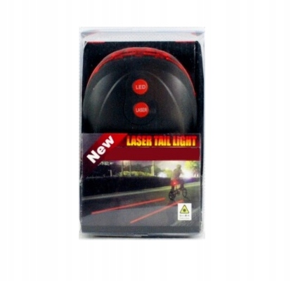 ŚWIATŁO LAMPKA ROWEROWA TYLNA + 2x LASER + UCHWYT Marka Frame