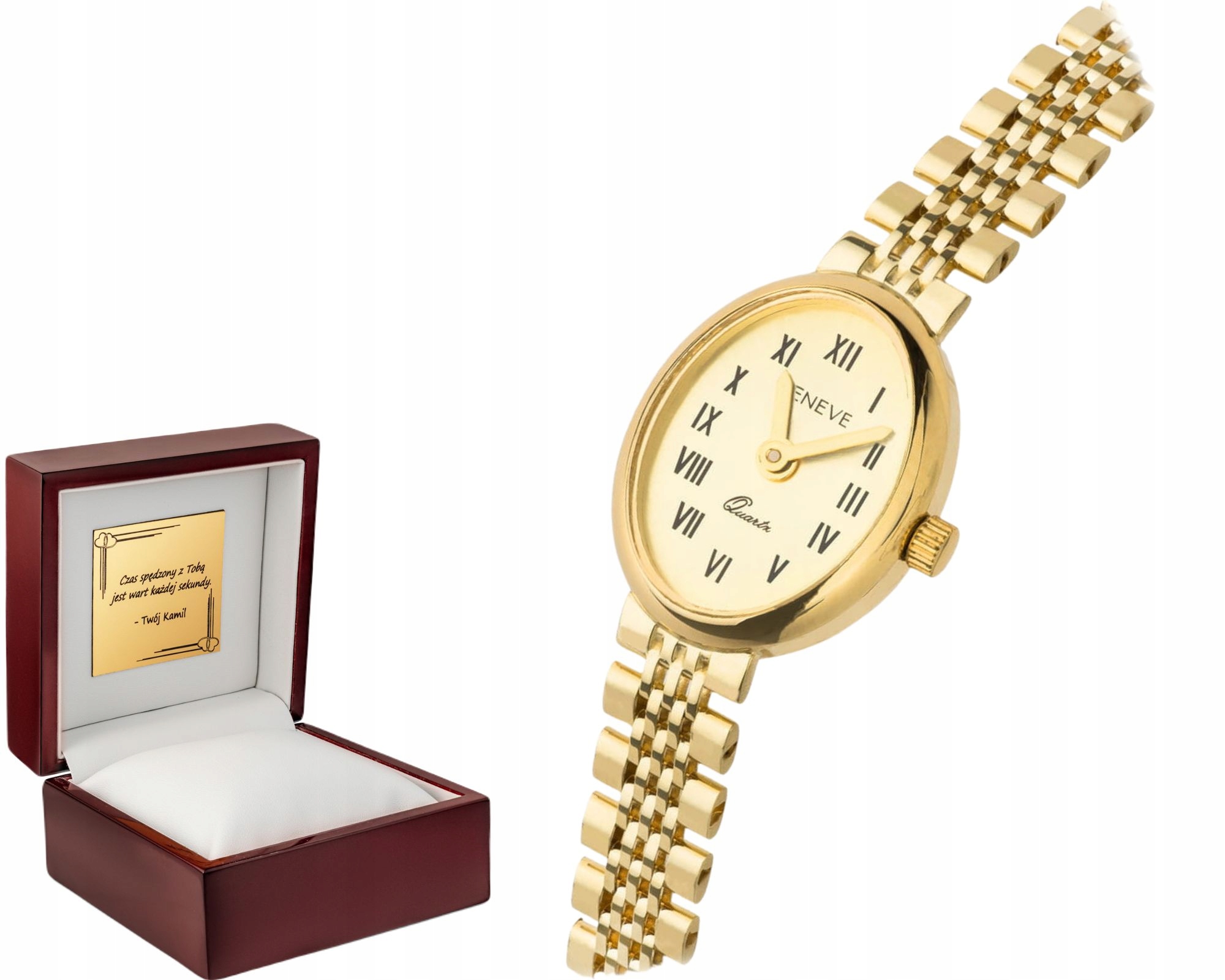 Zlatý Oválný Ciferník Zlato 585 Jako Dárek Gravírování