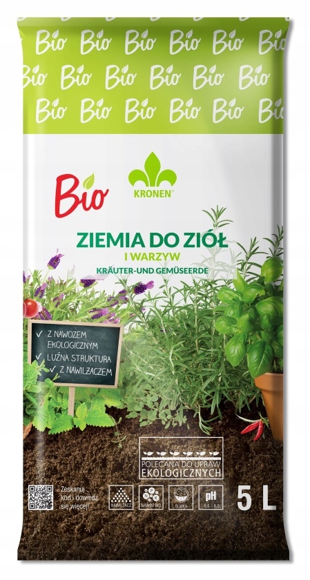 

Ziemia Bio do ziół i warzyw 5L Kronen