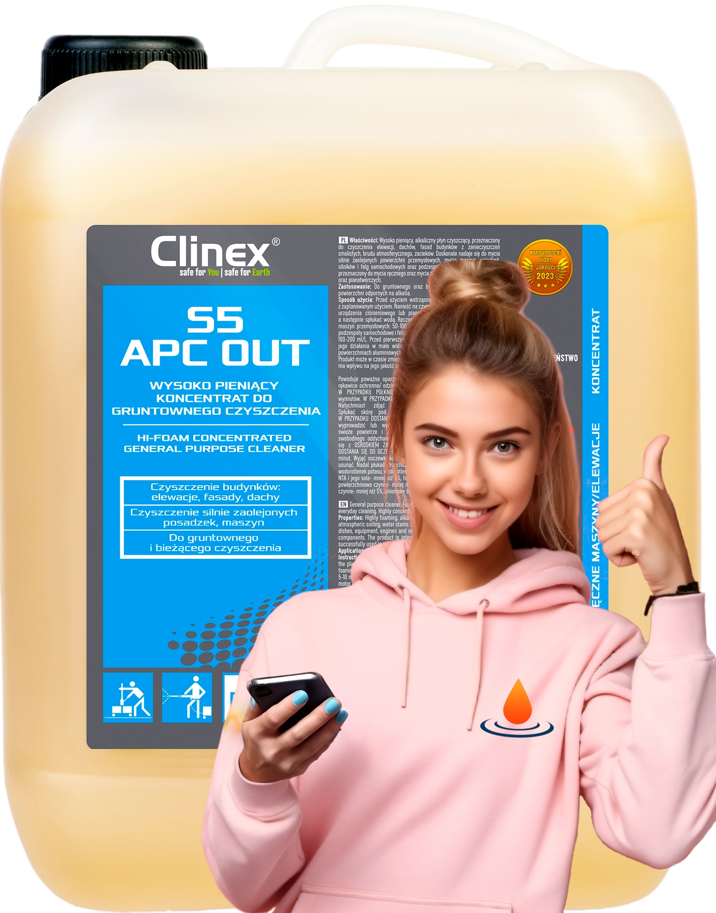CLINEX S5 do mycia zaolejonych posadzek 5L