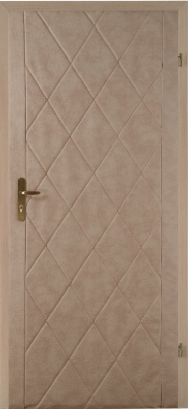 TAPICERKA DRZWIOWA 80/90cm ROMBY - KREMOWY BEŻ + ZESTAW MONTAŻOWY