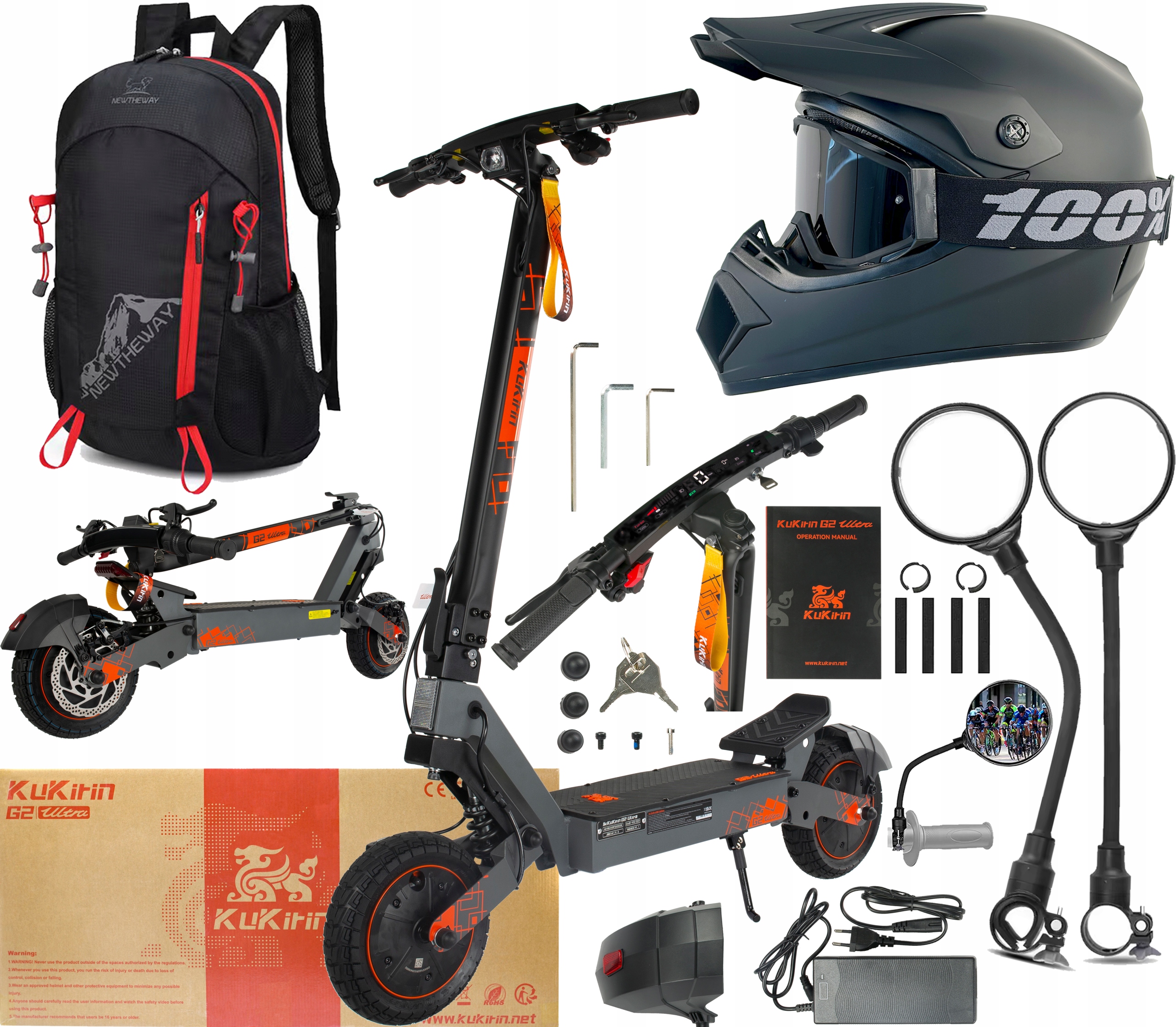 KuKirin G2 Ultra Elektrická vozidla 2000W 48V 18Ah 50km/h 55KM +3 Dárek4
