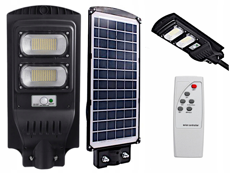 Solární pouliční lampa na sloupovou stěnu 100W IP65