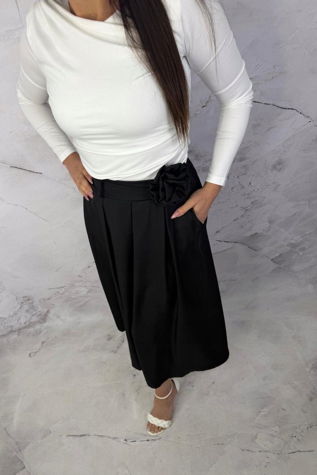 Bílá halenka La Balancia Xs/s 34/36 elegantní s dlouhým rukávem