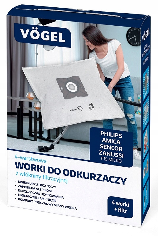 

Worek do odkurzacza Vogel P15 Micro FC8334 4 Szt.