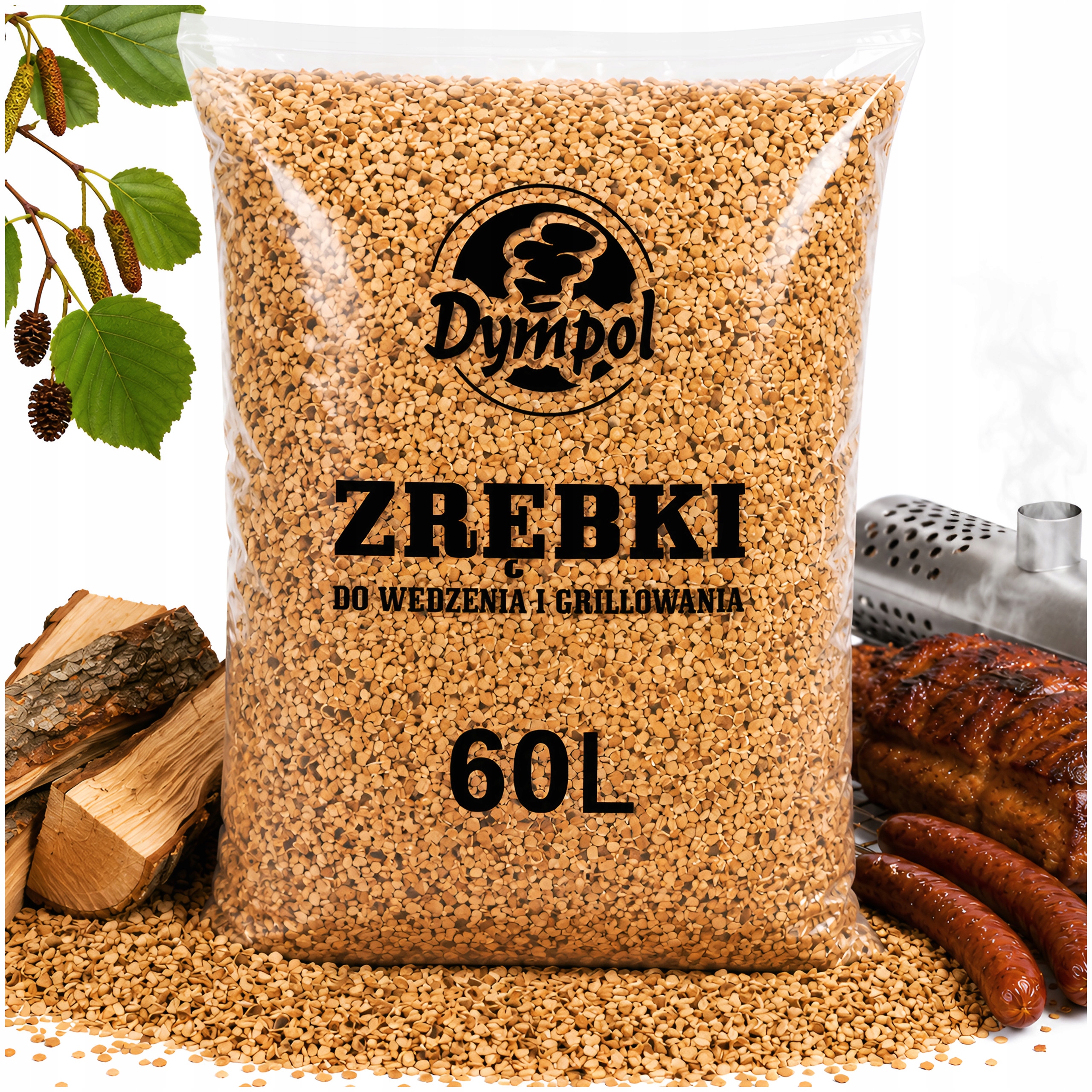 Štěpky Na Uzení Pro Uzení A Grilování Olše Buk Kl 08 15 Kg 60 L Dympol