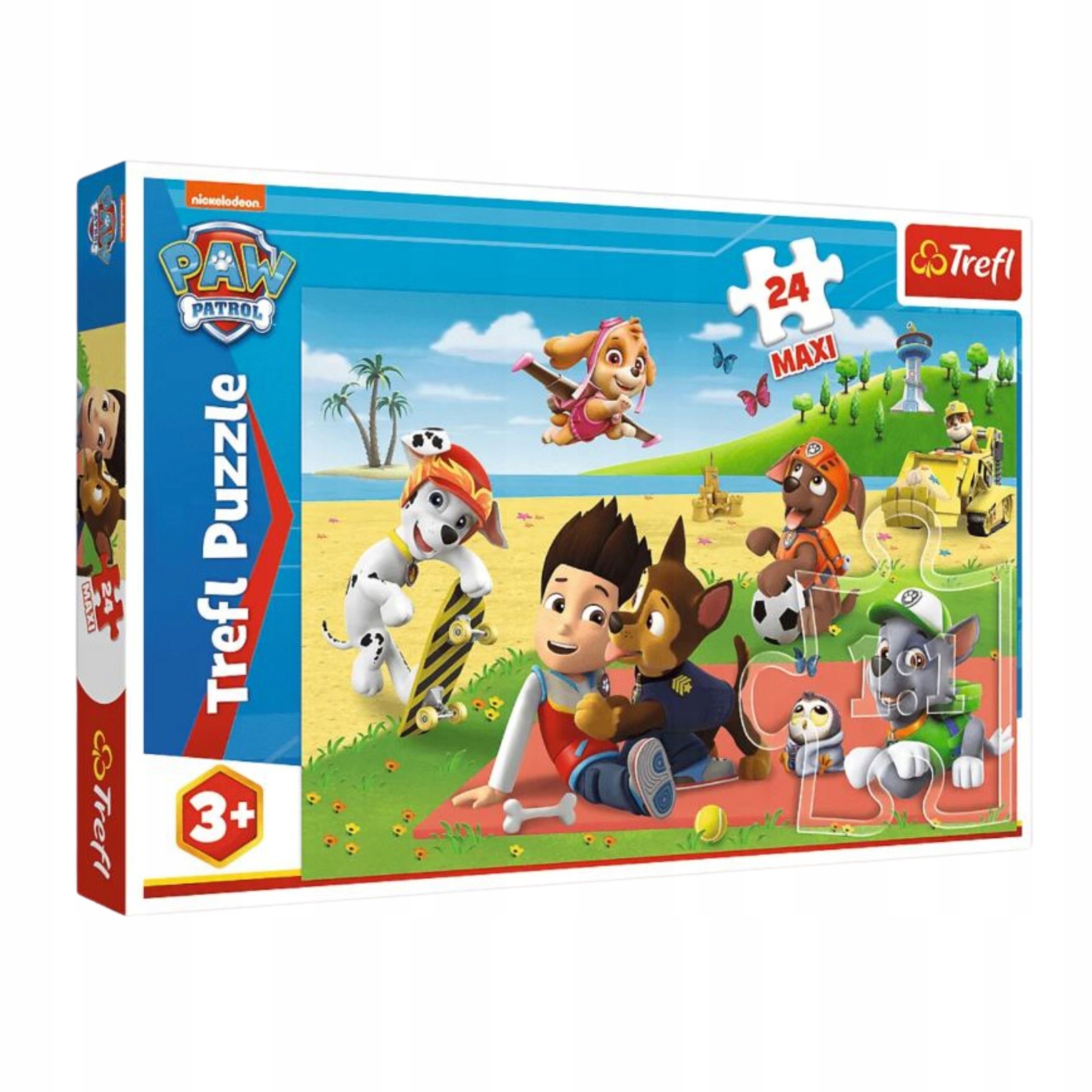 Puzzle PSI PATROL Zabawa na Kocu 24 Elementy MAXI TREFL 3+