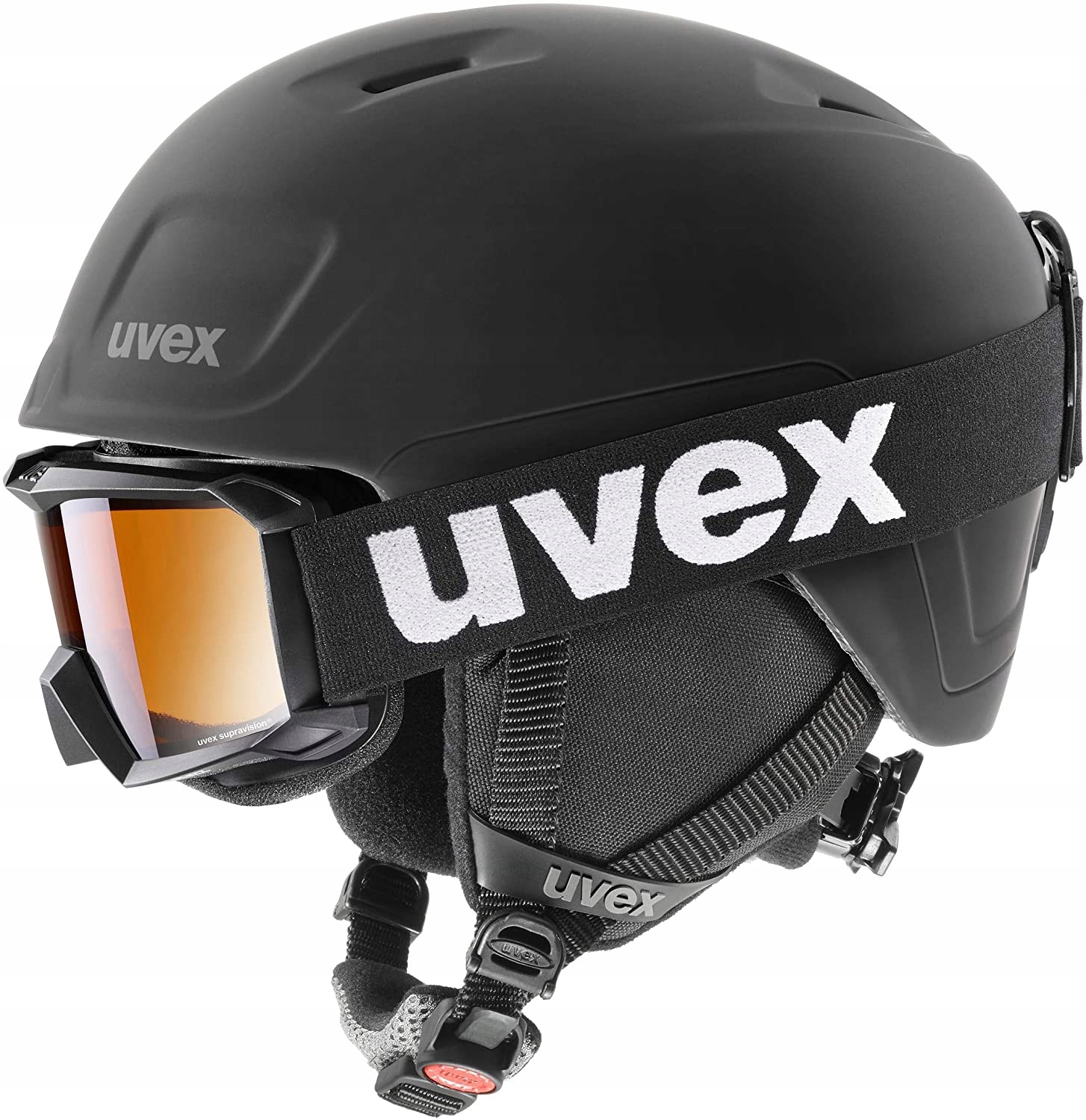 Juniorská lyžařská přilba Uvex Heyya Pro Set Black Mat S 51-55 cm